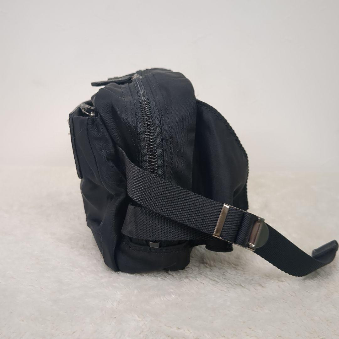 【未使用品】agnes b.VOYAGE　アニエスベー　ナイロン　レザー　黒