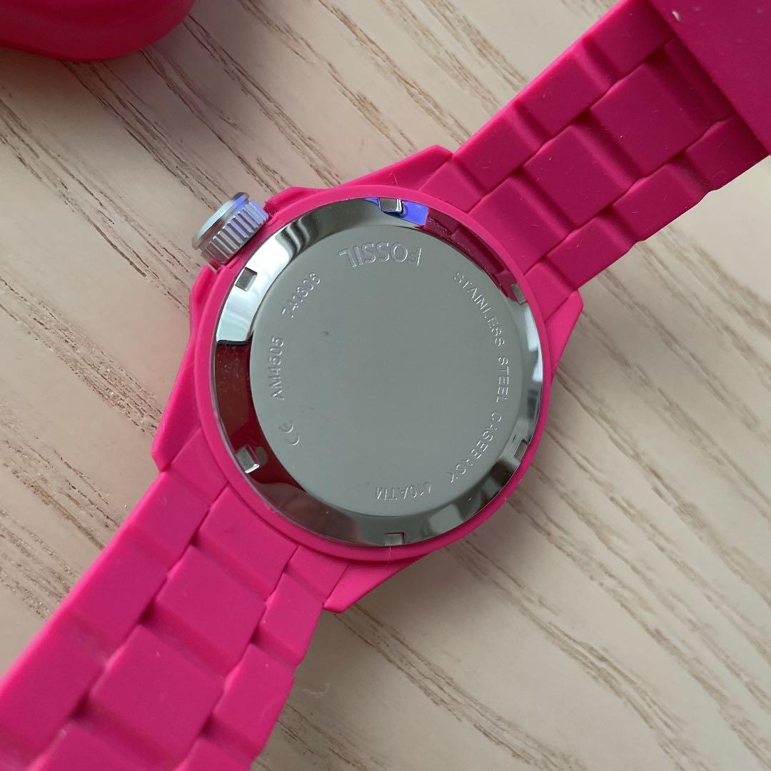 ハワイアン航空　フォッシル　ピンクリボン　コラボウォッチ