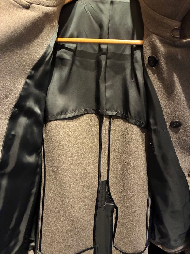 【ATTACHMENT】STUDIOUS別注カシミヤタテ二重混メルトンピーコート