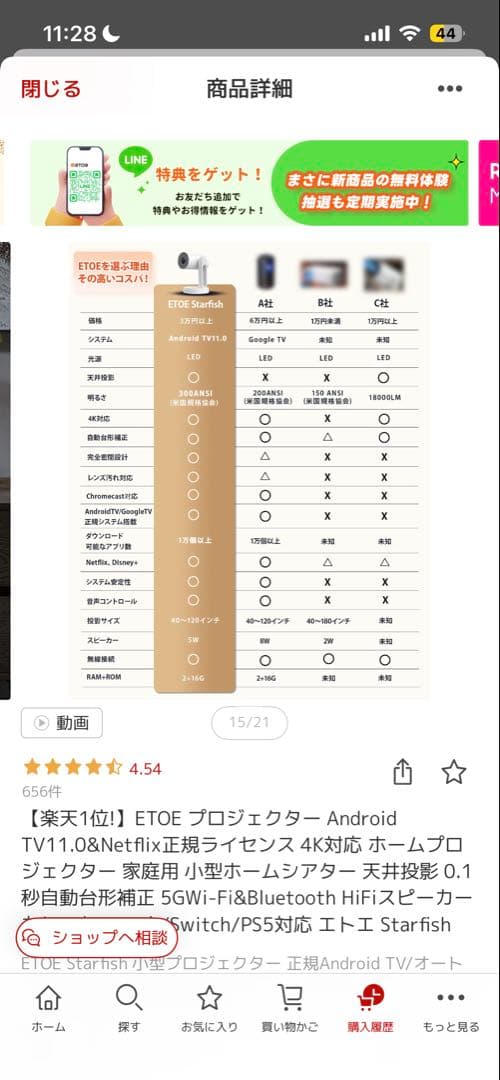 ETOE プロジェクター Android TV 4K対応