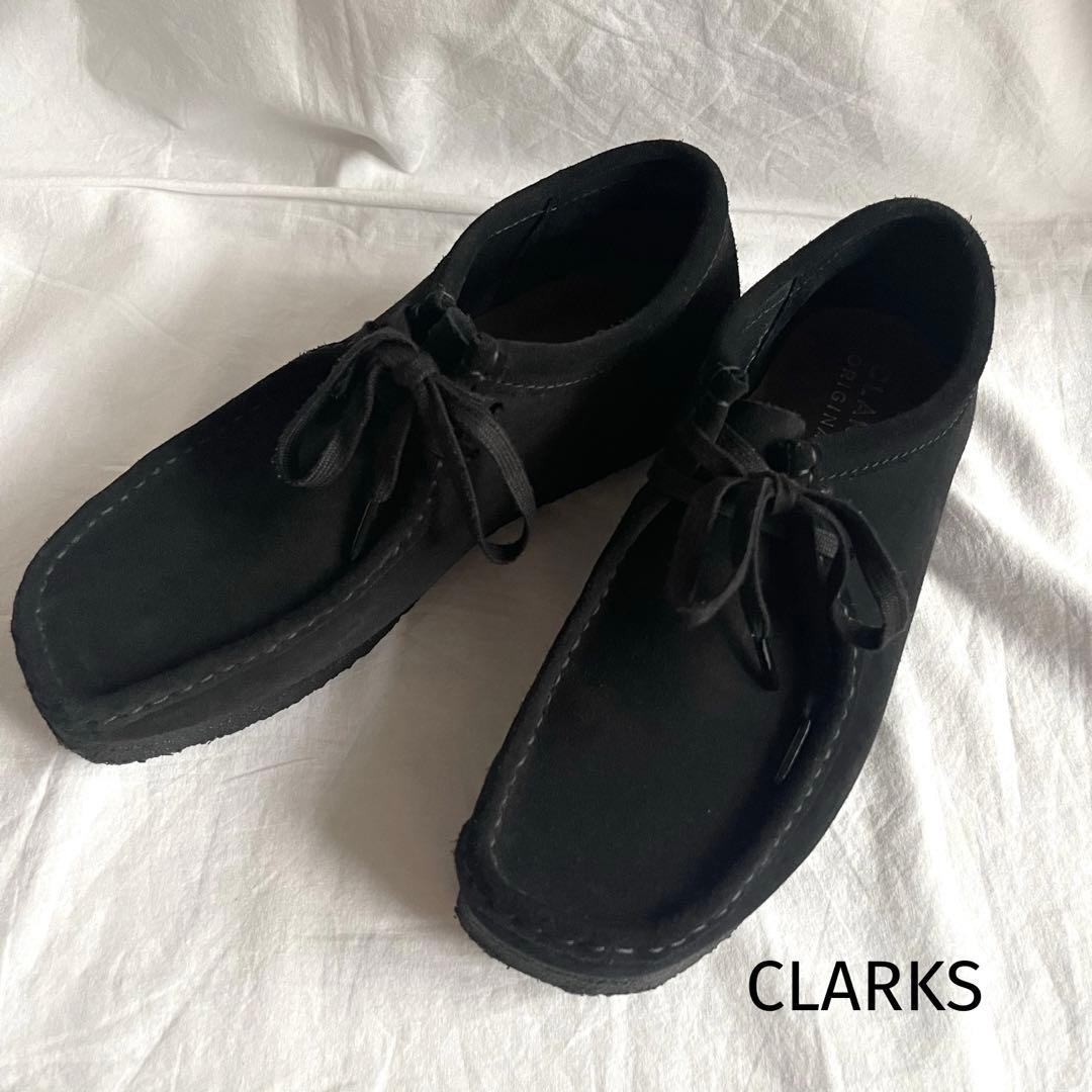 【美品】クラークスオリジナル　ワラビー　25.5cm ブラック