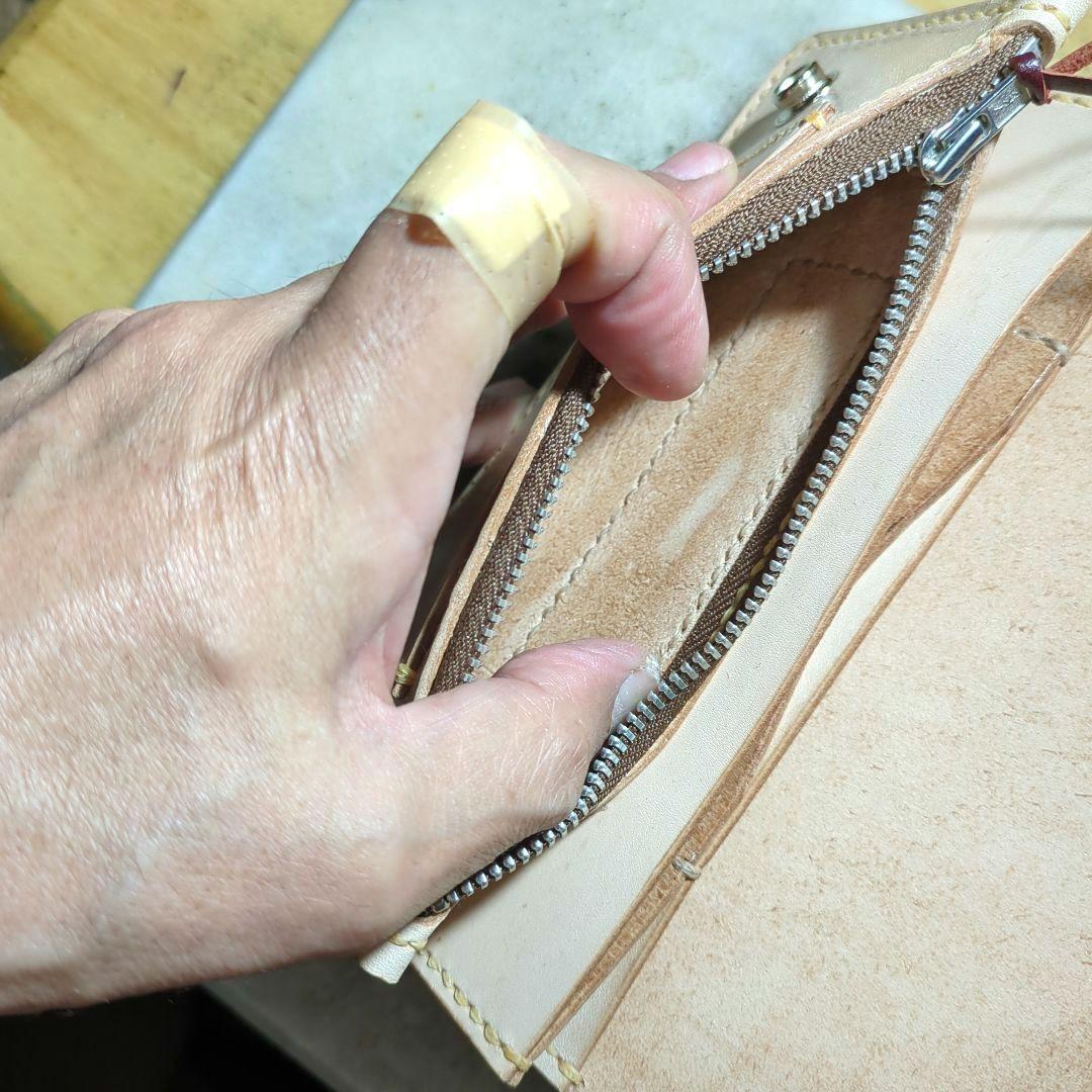 姫路ヌメ革 トラッカーウォレット ハンドメイド ロングウォレット 長財布 新品