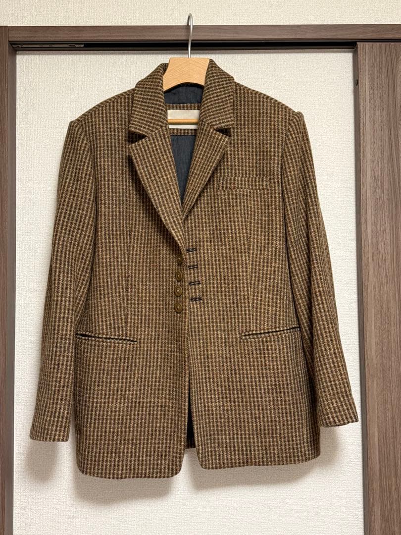 【1/22限定価格】Wool100% Check Jacket