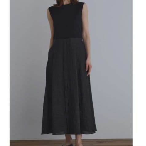 ルフィル　麻ブロードノースリーブワンピース