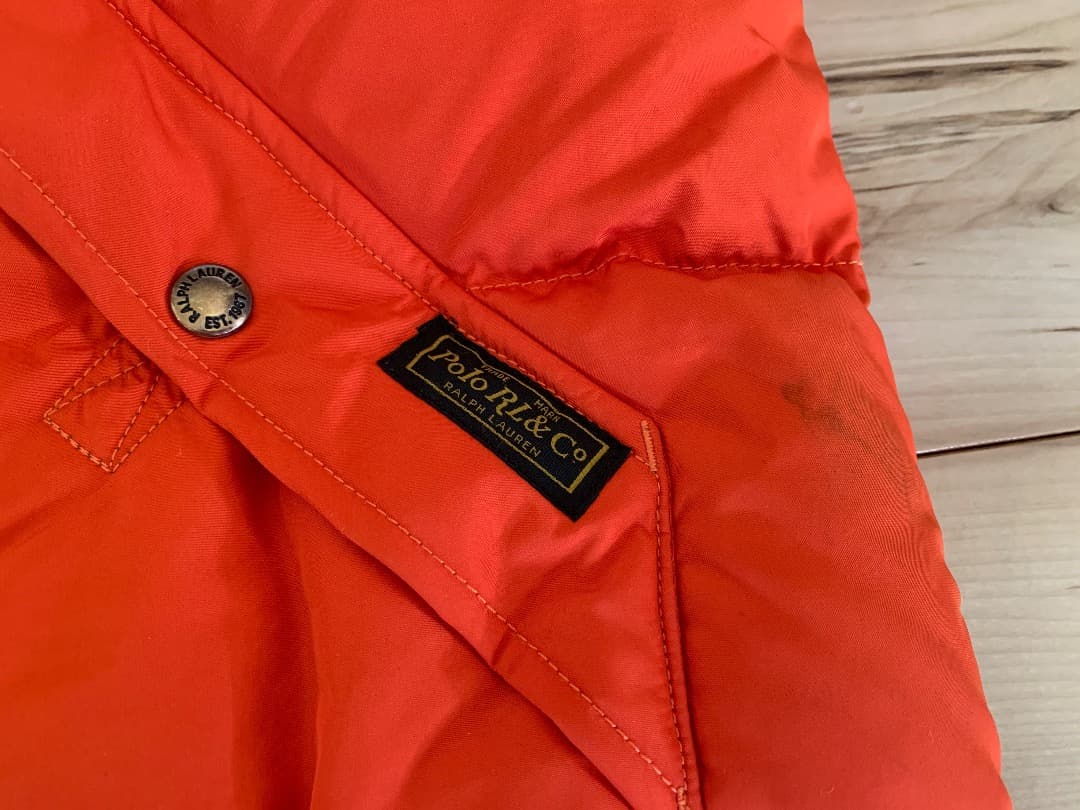 POLO RALPH LAUREN フード ダウンベスト オレンジ XXL
