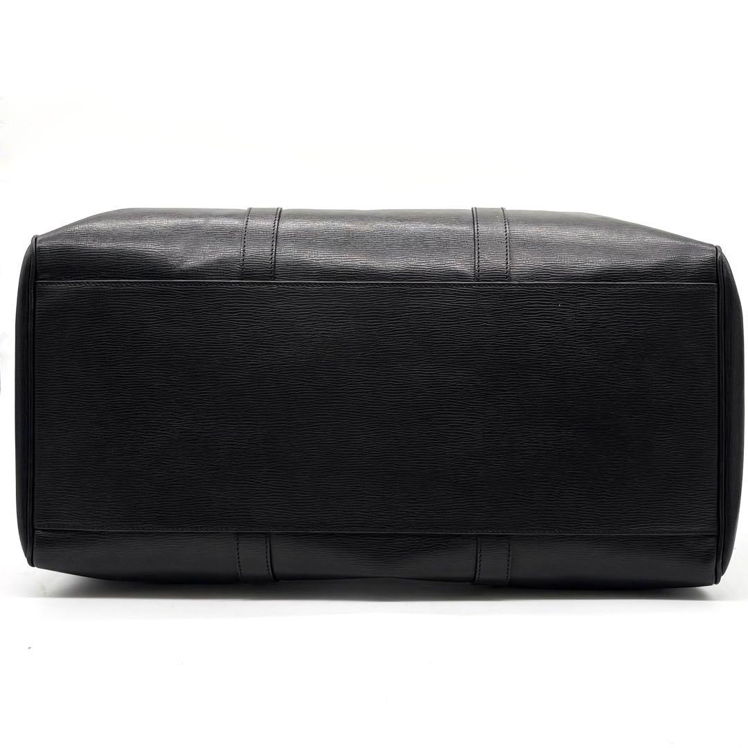 【美品】セリーヌ ボストンバッグ トリオンフ レザー ブラック 大容量