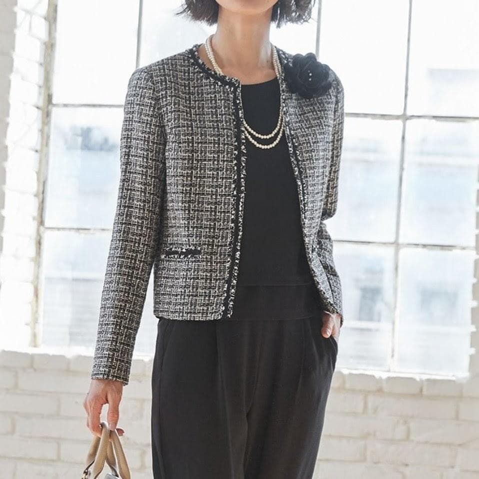 現行✨未使用タグ付き✨大きいサイズ エニファム サイズ4 ツイードジャケット