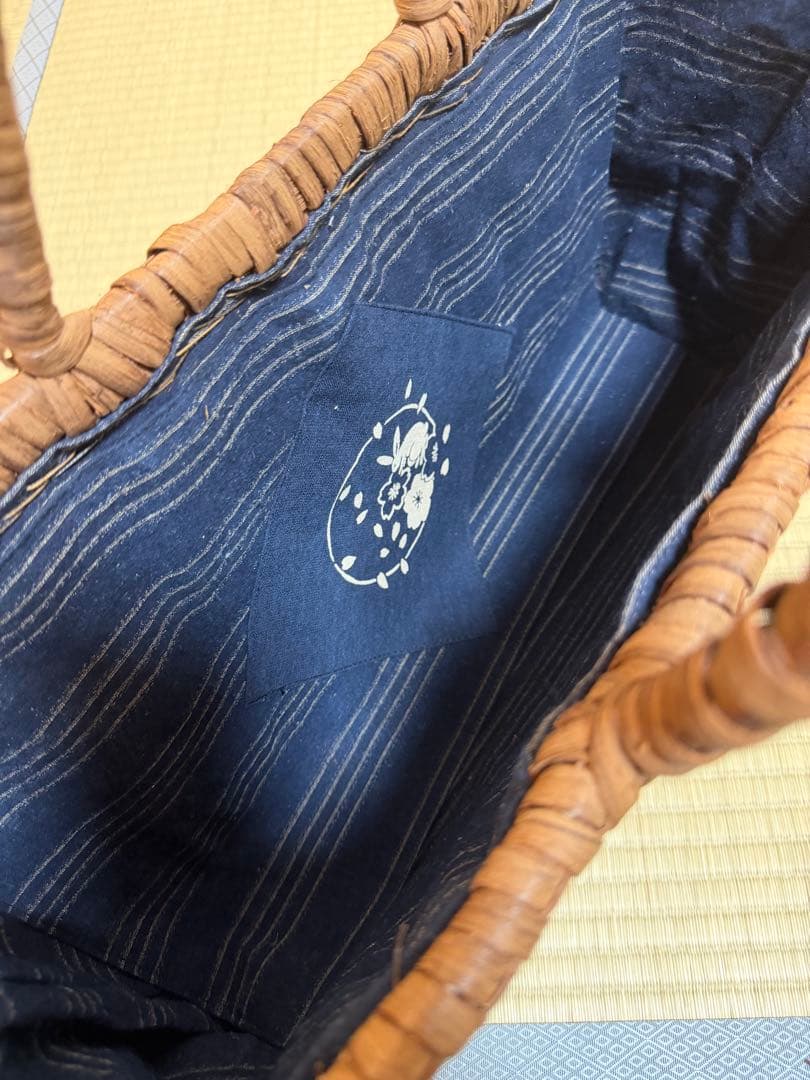 大きな山葡萄かごバッグ　佐藤定雄作