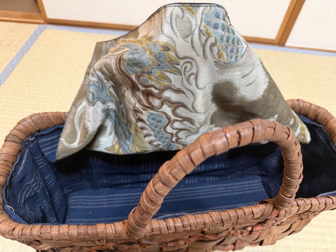 大きな山葡萄かごバッグ　佐藤定雄作