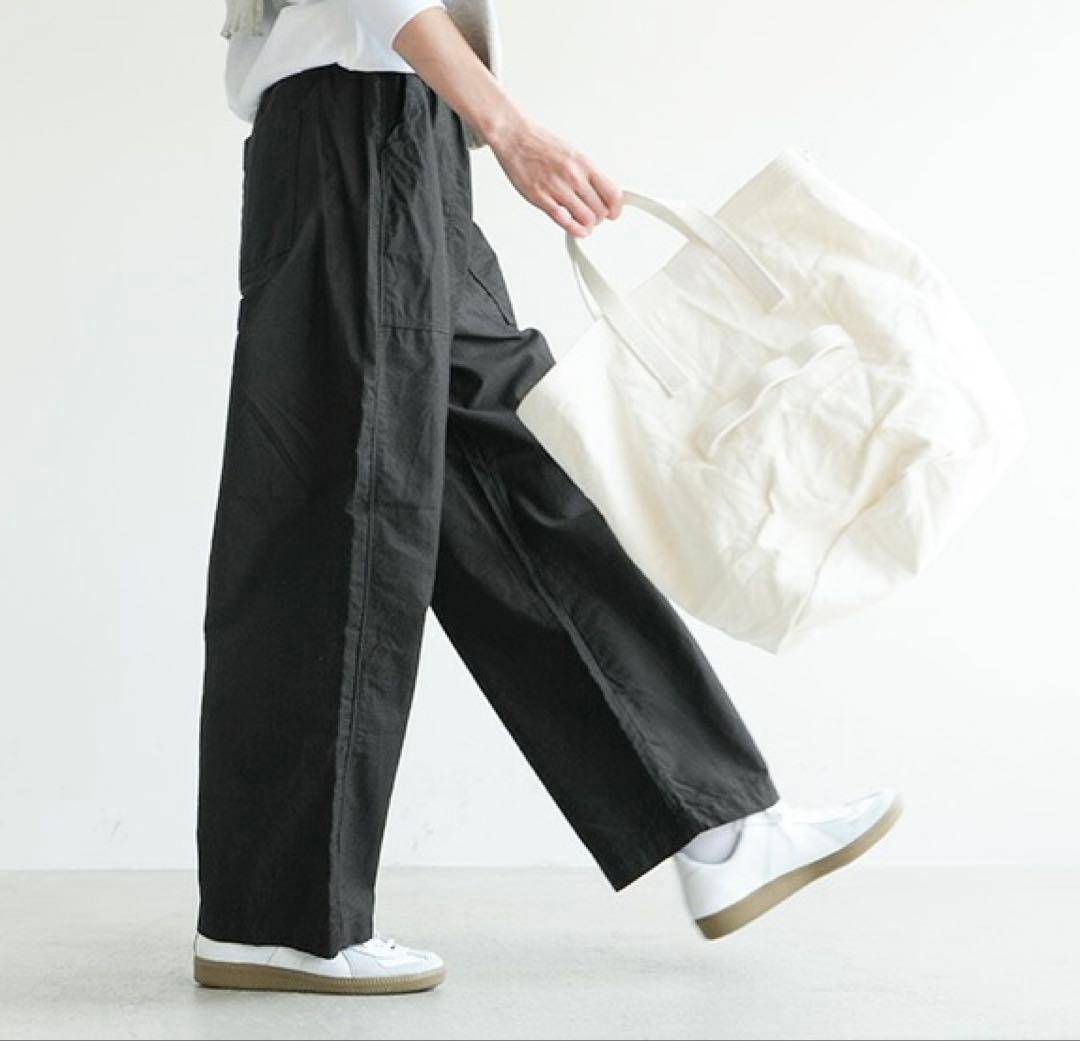 新品未使用 mizuiro ind ミズイロインド カーゴイージーパンツ 黒