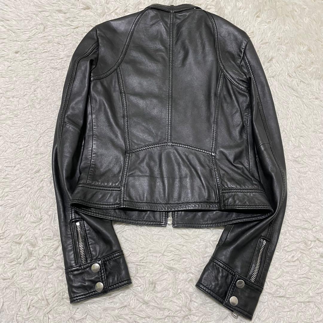 極美品 ドルチェ&ガッバーナ ラムレザージャケット マルチジップ 40/L相当