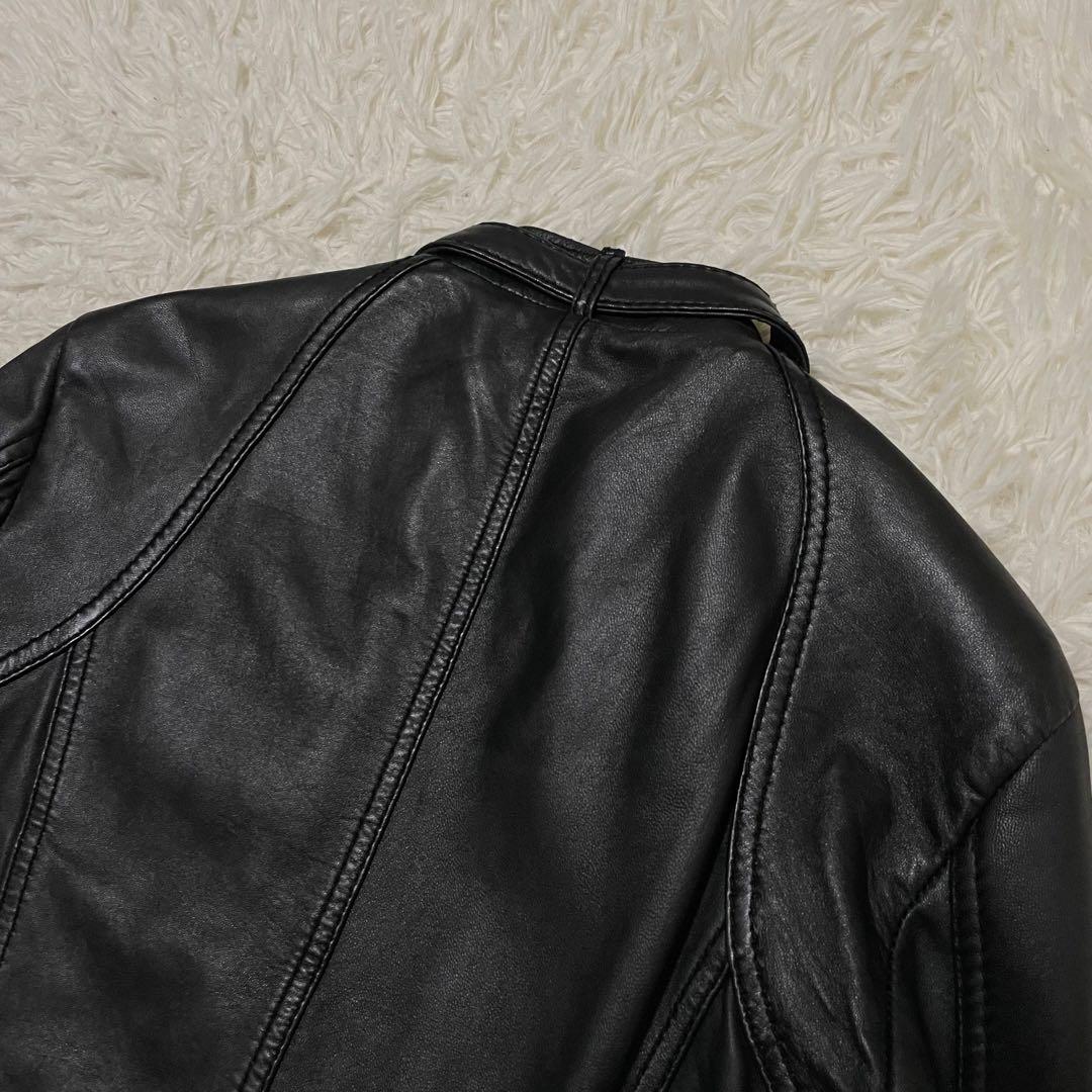 極美品 ドルチェ&ガッバーナ ラムレザージャケット マルチジップ 40/L相当