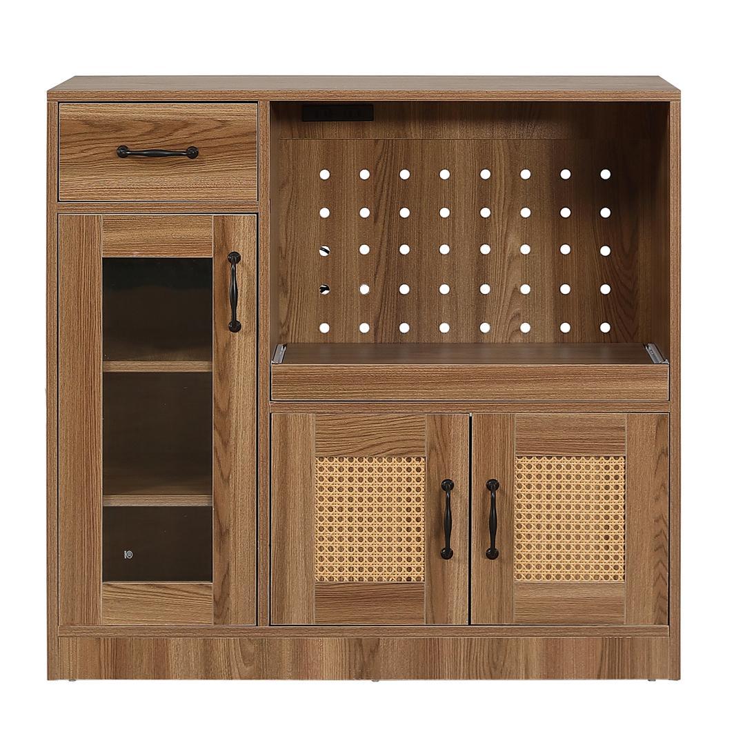 キッチンカウンター 食器棚 キャビネット レンジ台 キッチン 収納 幅88cm