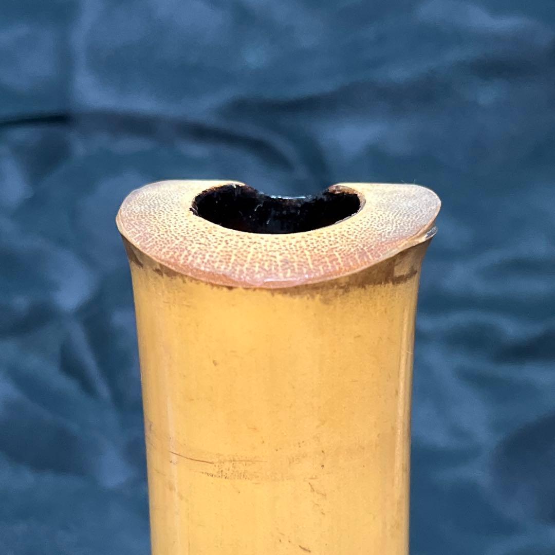 尺八 琴古流 在銘 2印 1尺8寸管 中継ぎ籐巻き銀三線 【音出し確認済み】