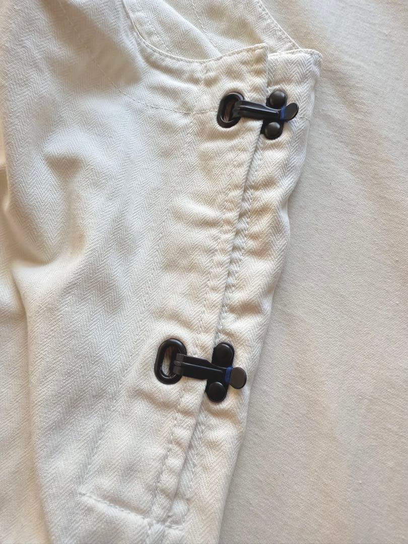 Nigel Cabourn LYBROオーバーオール ヘリンボーン　52 白