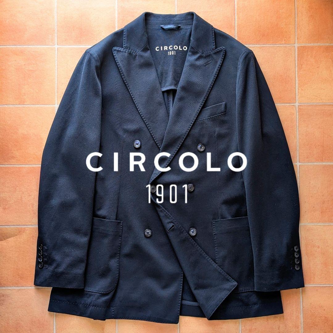 【近年モデル】CIRCOLO1901 鹿の子 ネイビージャケット ストレッチ