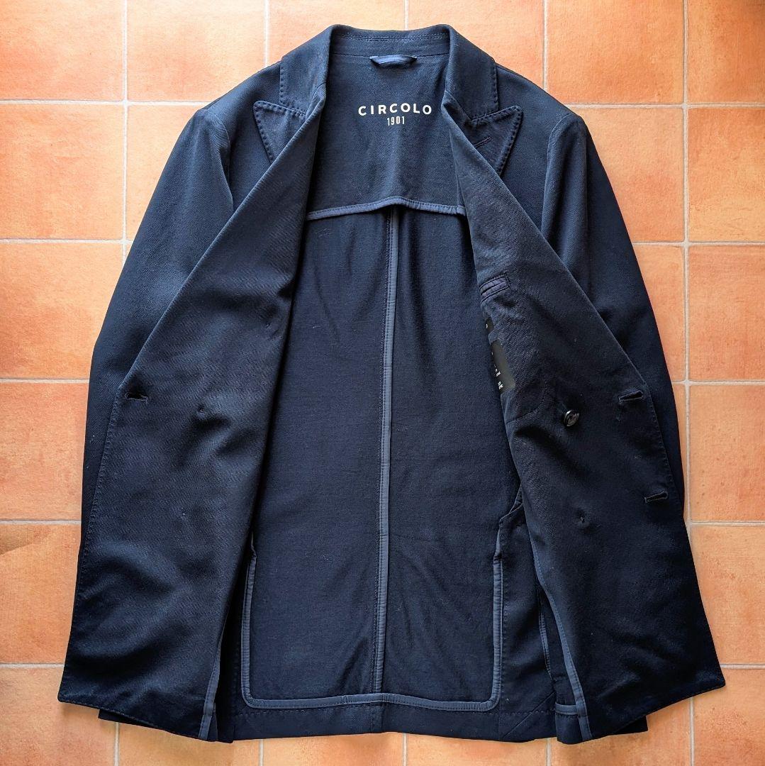 【近年モデル】CIRCOLO1901 鹿の子 ネイビージャケット ストレッチ
