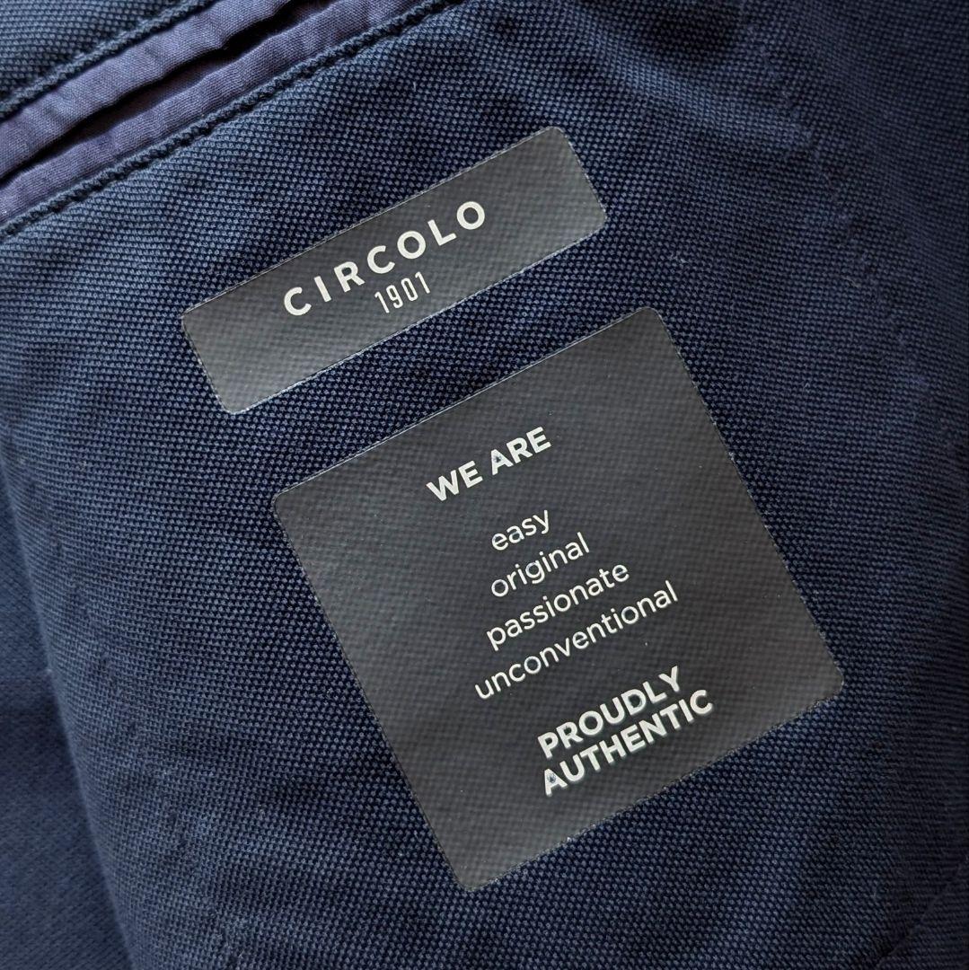【近年モデル】CIRCOLO1901 鹿の子 ネイビージャケット ストレッチ