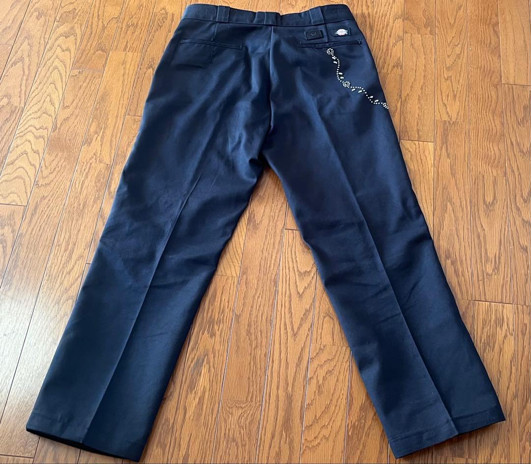 ◇キムタク着HTC×ディッキーズ　スタッズワークパンツ黒w34◇