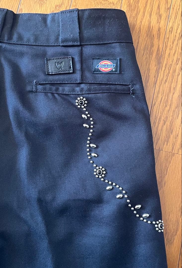 ◇キムタク着HTC×ディッキーズ　スタッズワークパンツ黒w34◇