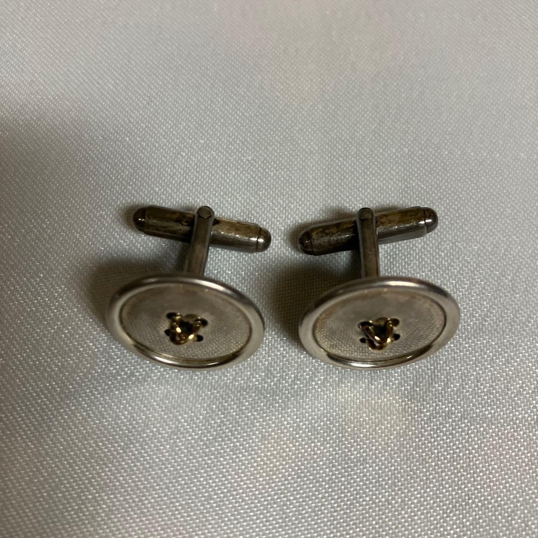 Tiffany & Co. ボタン型カフリンクス　SV925/750