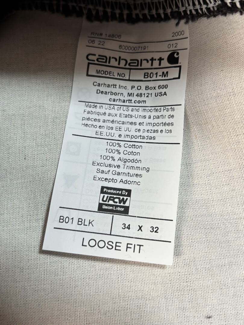 USA製 Carhartt カーハート W34L32 MADE IN USA
