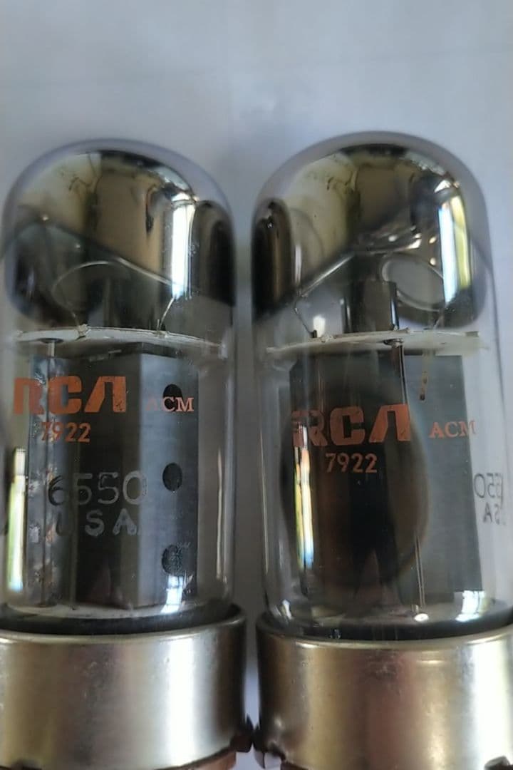 RCA 6550 真空管、 中古、2本セット