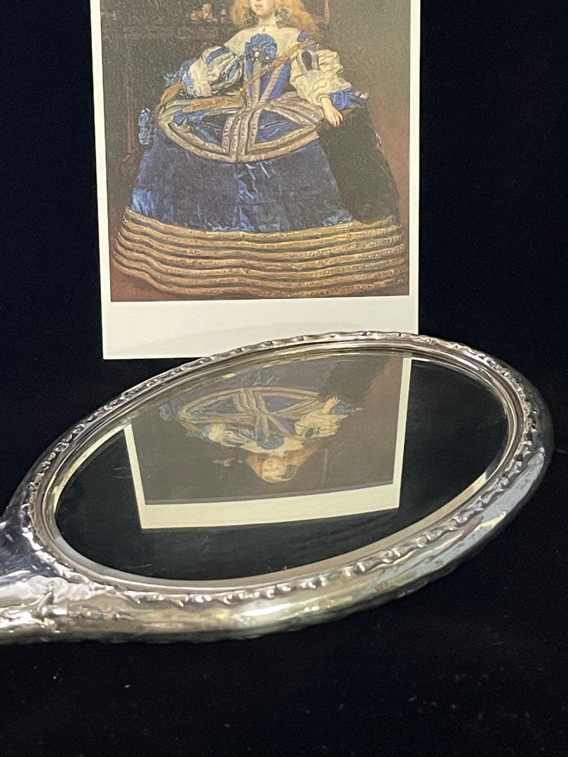 イギリスアンティーク　手鏡 スターリングシルバー