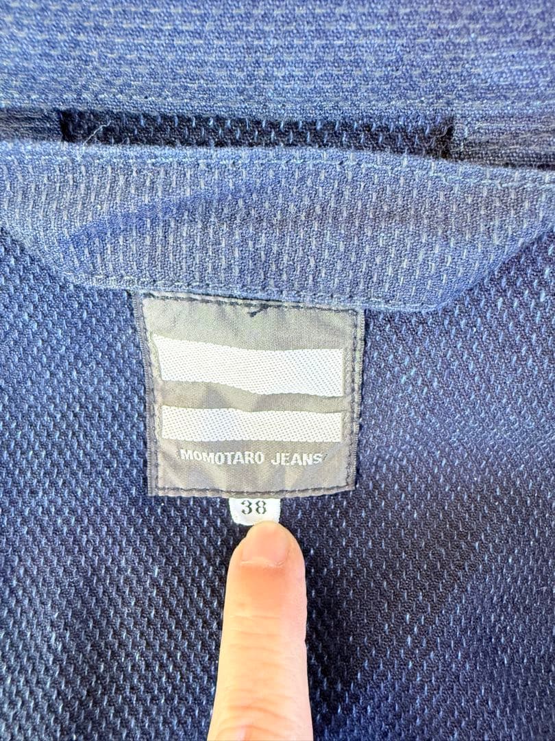 ネイビー フード付きモッズコートMOMOTAROJEANS桃太郎ジーンズコート