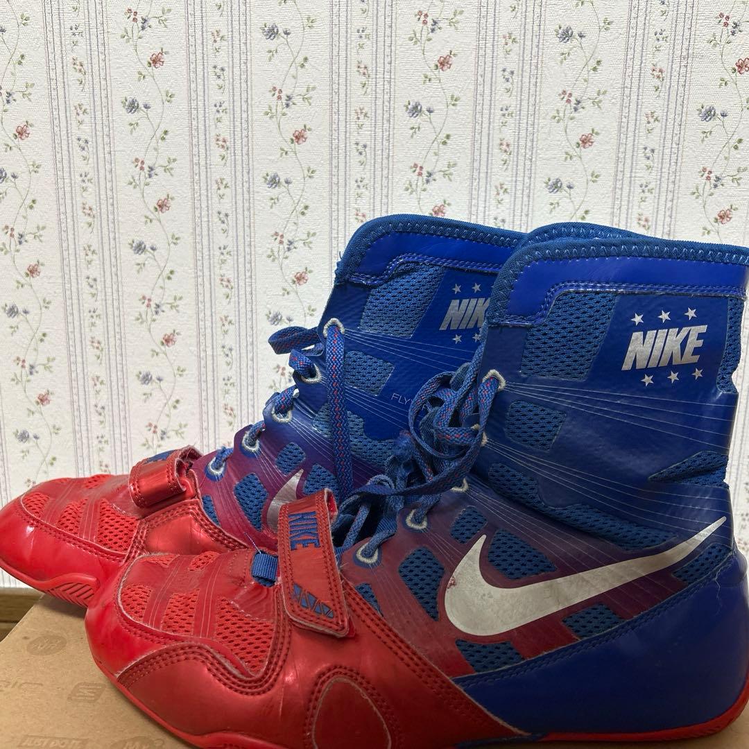 NIKE ボクシングシューズ 赤/青 ハイカット
