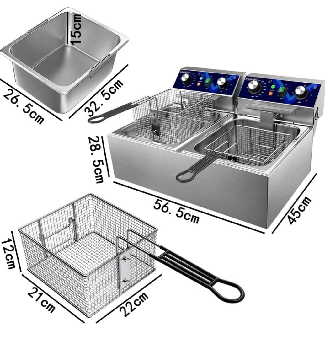 新品　電気フライヤー 20L 卓上フライヤー 揚げ物器 ミニフライヤー 揚げ物