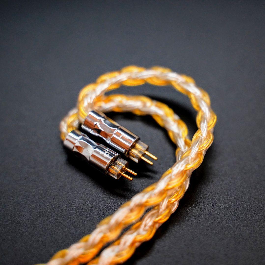 【オーダーメイド】24コア金メッキ銀メッキ編み込みCIEM 2PIN 4.4mm