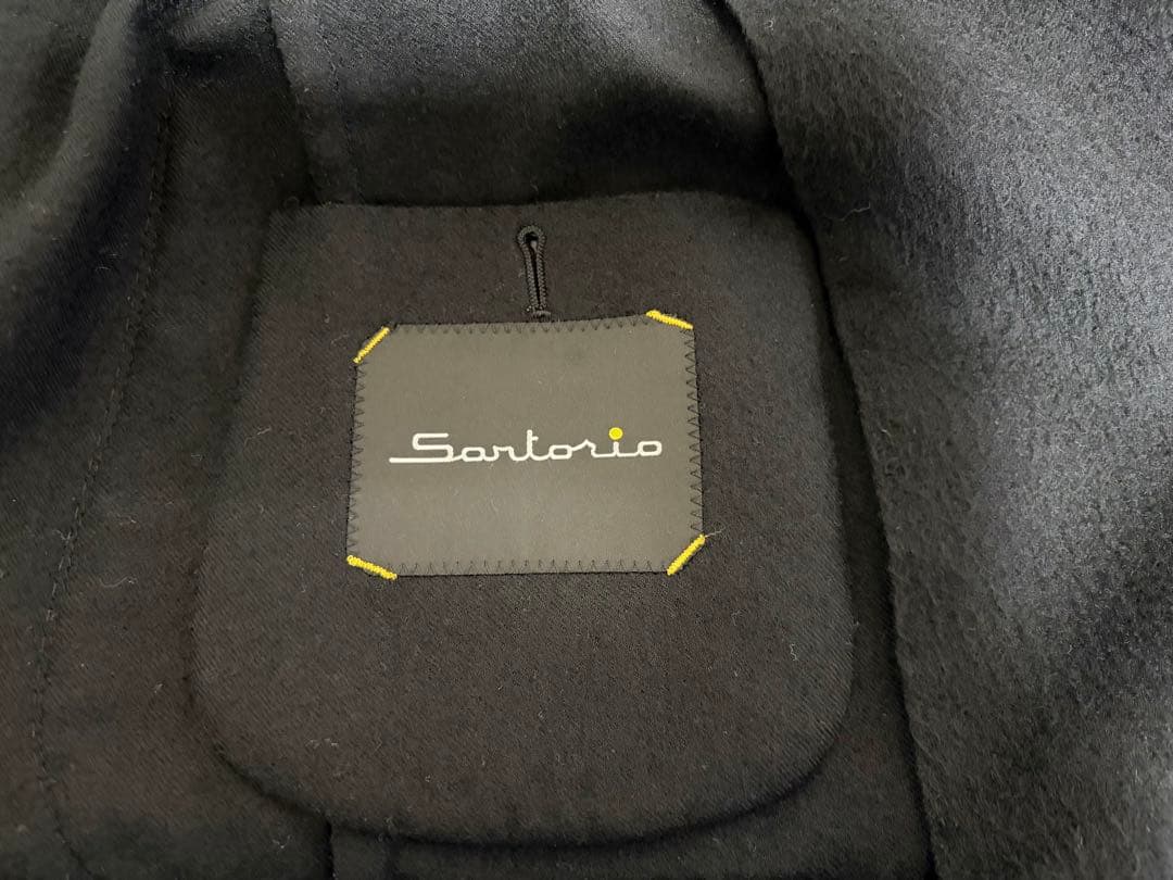 Sartorio カシミヤ ブラック テーラード ジャケット 48