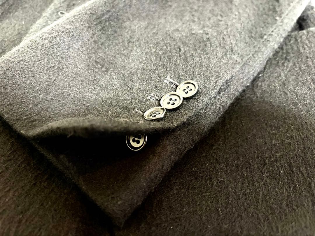 Sartorio カシミヤ ブラック テーラード ジャケット 48