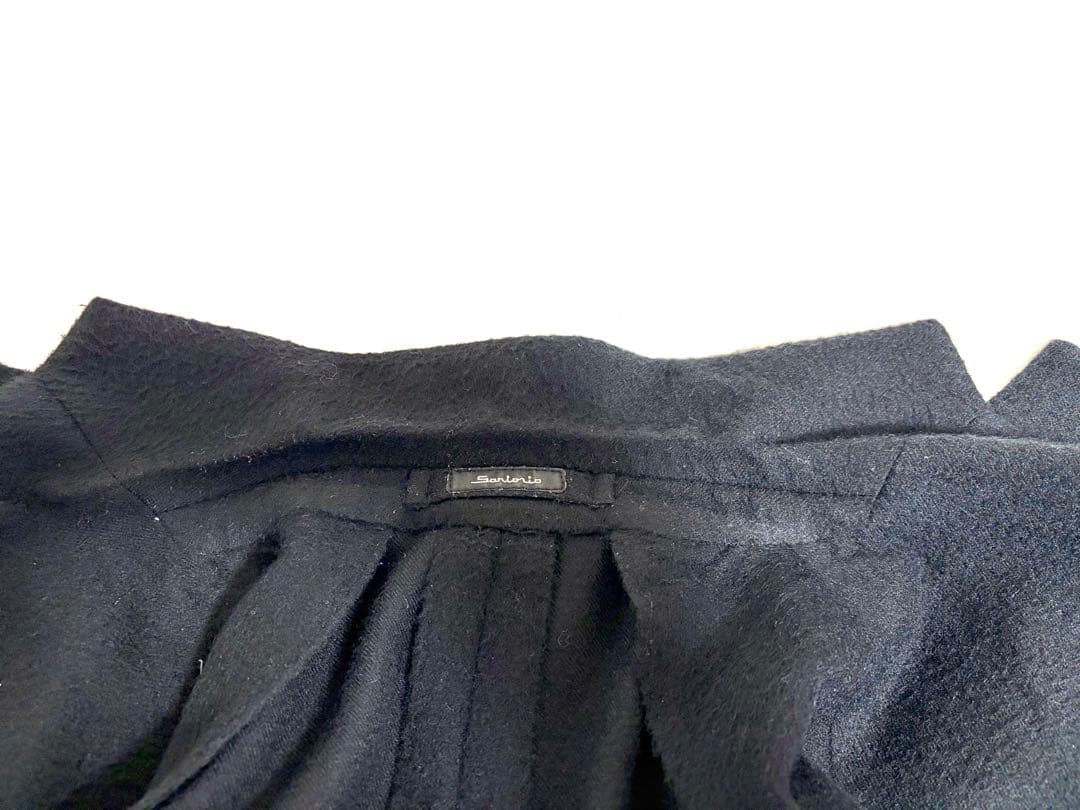 Sartorio カシミヤ ブラック テーラード ジャケット 48