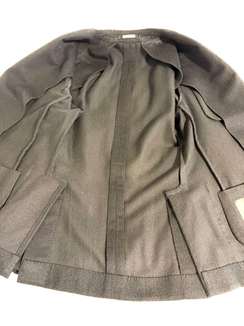 Sartorio カシミヤ ブラック テーラード ジャケット 48