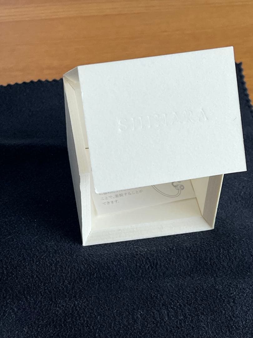 ◎◎箱付きSHIHARA ワンストーンフープピアス01 K18◎◎