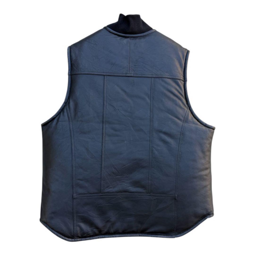 carhartt タイプ　Lサイズ レザーベストyoused 黒