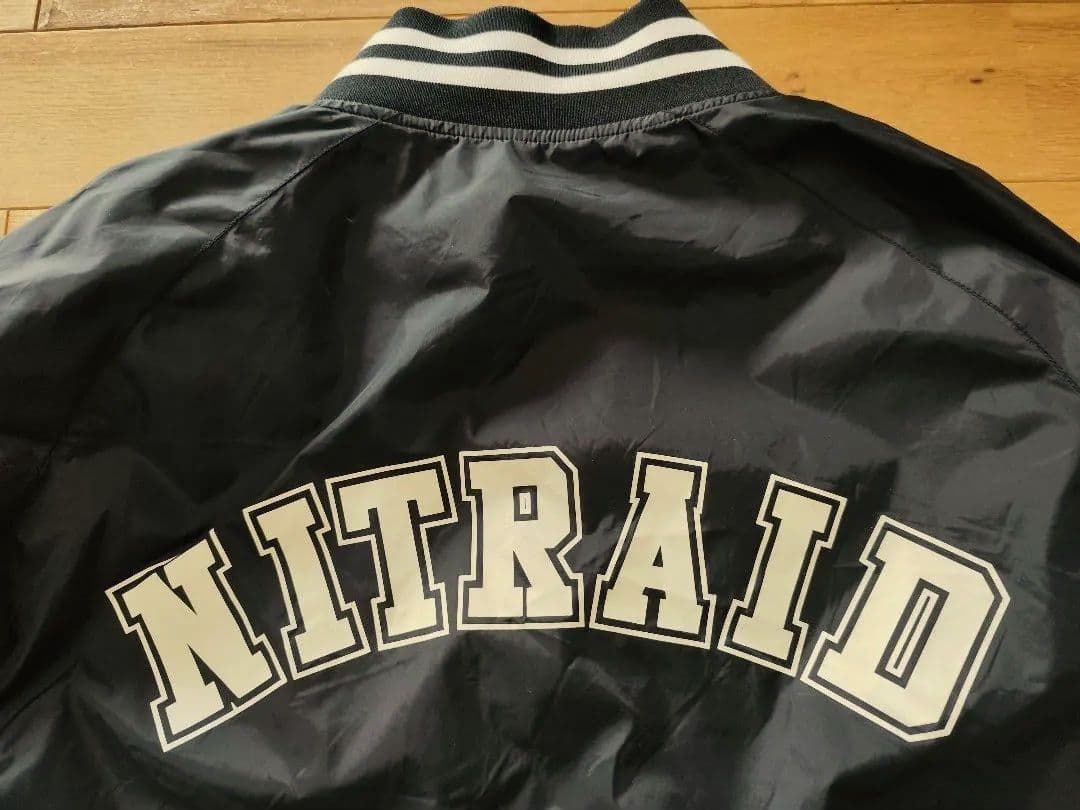 nitraid® ナイトレイド ナイロン スタジャン XXL 黒 プリントロゴ