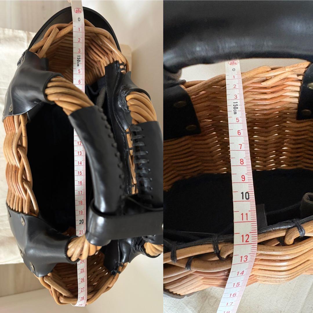 極美品　ebagos オイルショルダーミニ 紅籐 ブラック エバゴス　黒