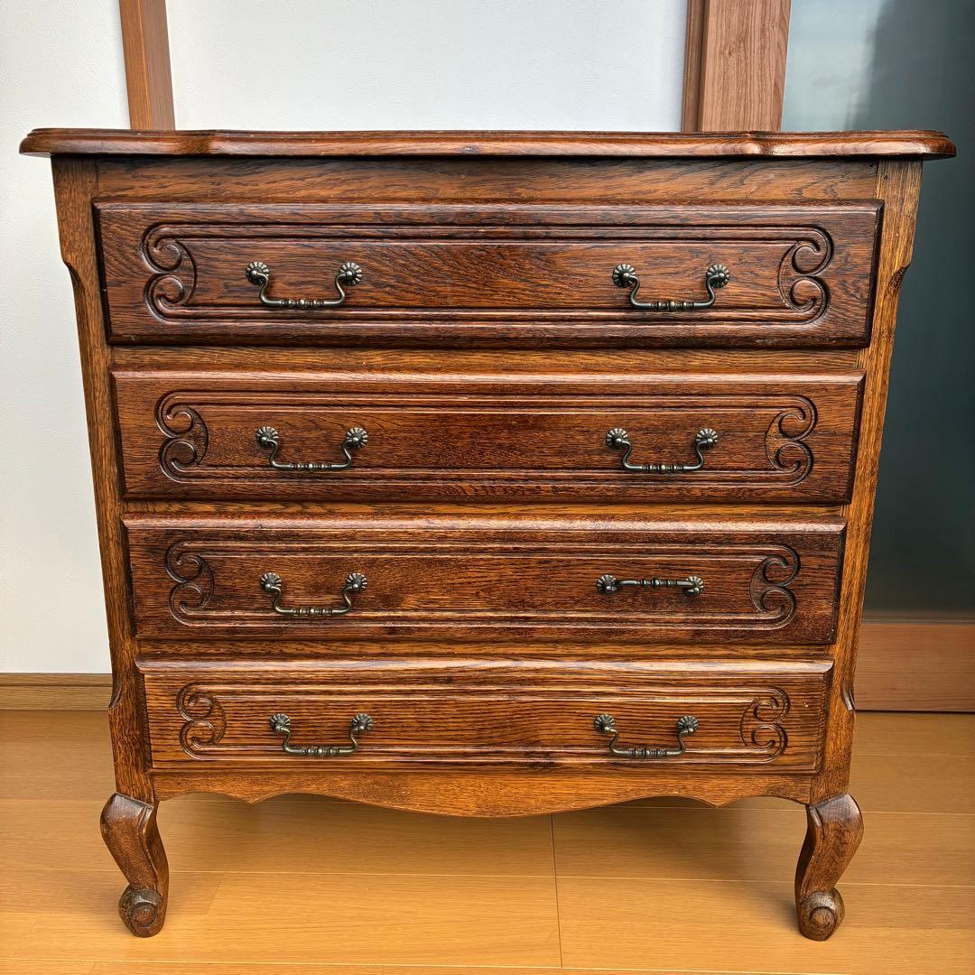 三越家具 Brugge 4段チェスト アンティーク 猫脚 ブルージュ