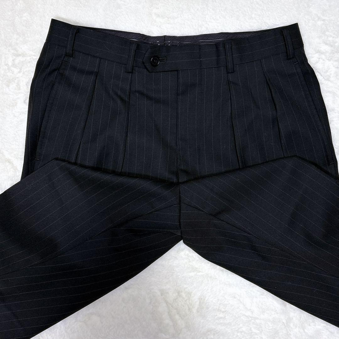 【美品】Burberry BLACKLABEL スーツ　3ピース　黒　38R