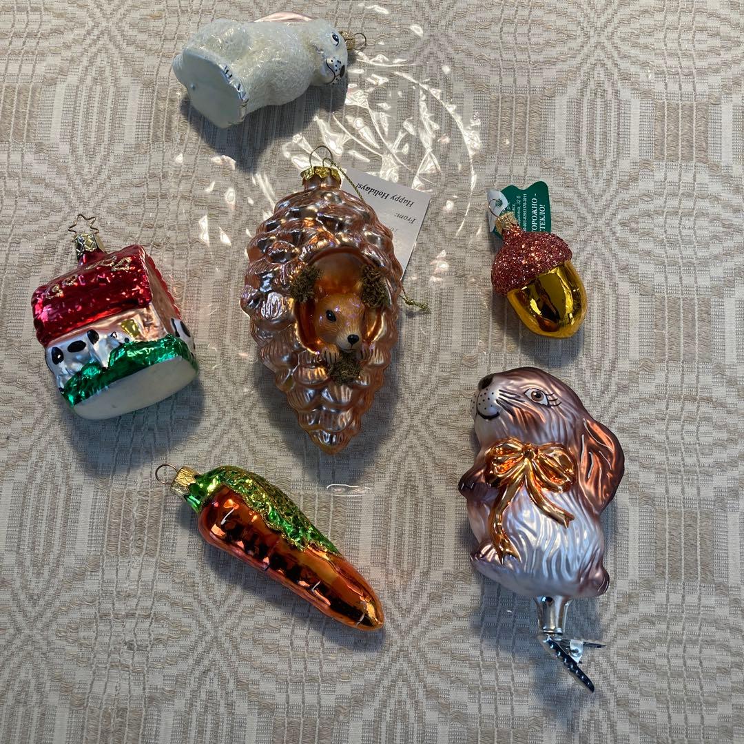 ガラスオーナメント6点