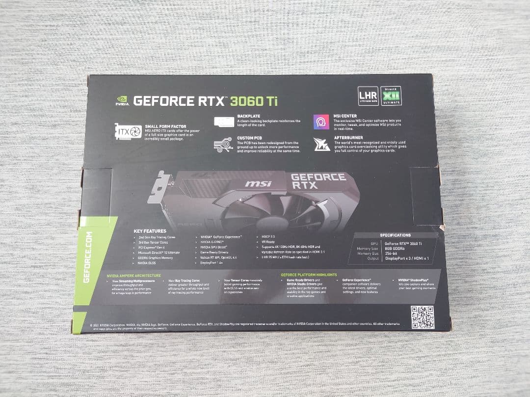 グラフィックボード・グラボ・ビデオカード MSI AERO ITX GEFORCE RTX 3060 Ti