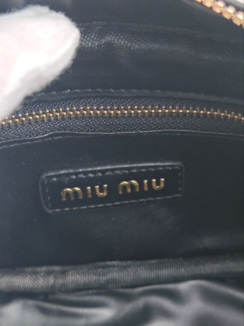 miu miu ミニボストンバッグ 2WAY ブラック レザー 美品