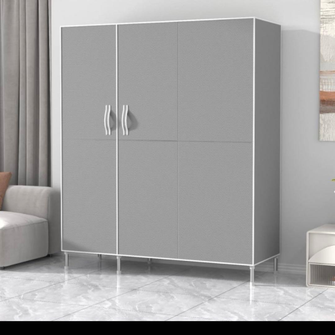 新品⭐︎大容量ワードローブ　クローゼット☆グレー