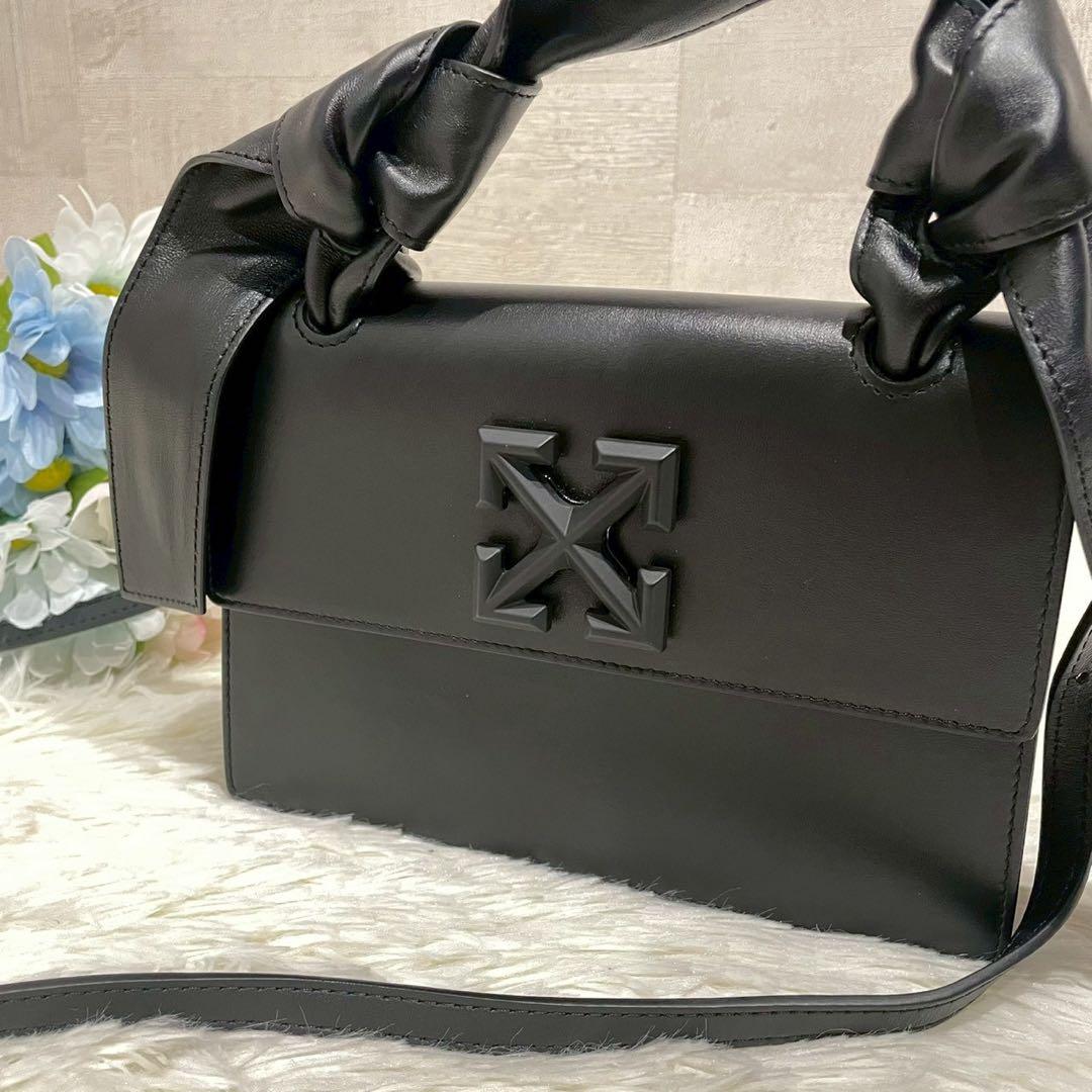 Off-White ジットニー 2way ハンドバッグ ショルダーバッグ 黒