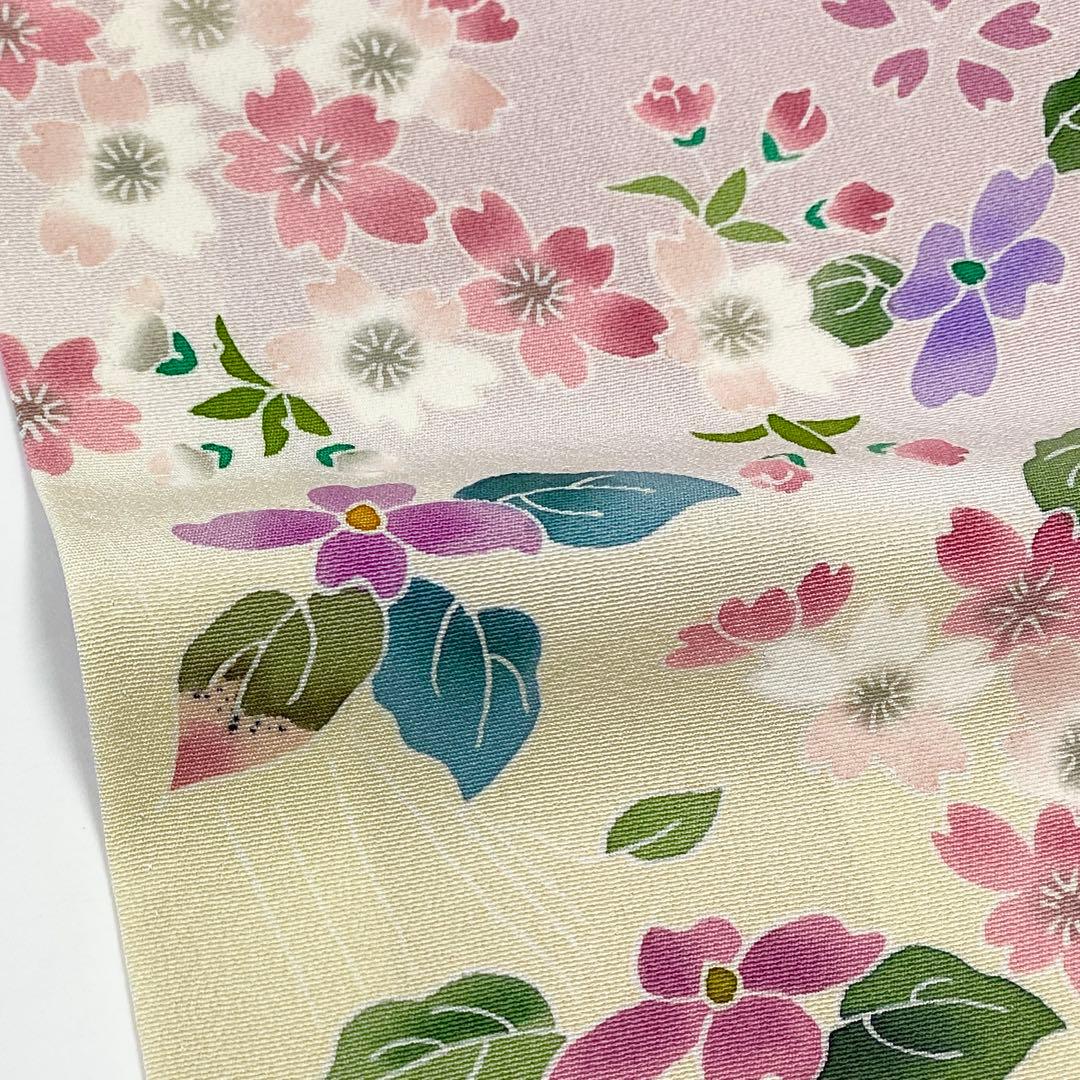 本場加賀友禅 寺西一紘 手描き友禅 花鳥 訪問着 未使用品 正絹 共八掛 ガード