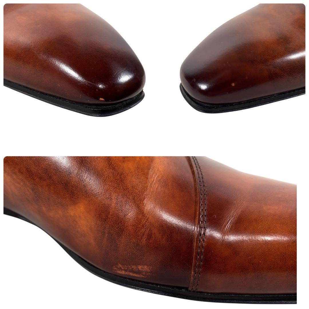 リーガル 25 レザー サイドレースアップ ビジネス スクエアトゥ ブラウン