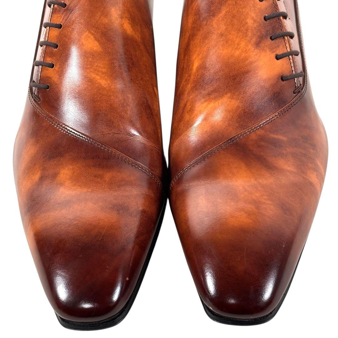 リーガル 25 レザー サイドレースアップ ビジネス スクエアトゥ ブラウン